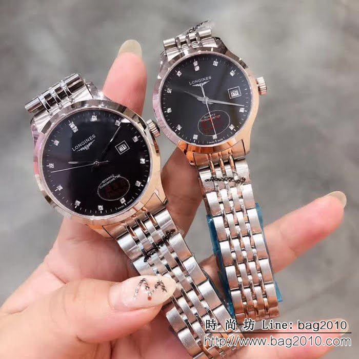 LONGINES浪琴 跨年新品 開創者系列情侶對表 WSS0885
